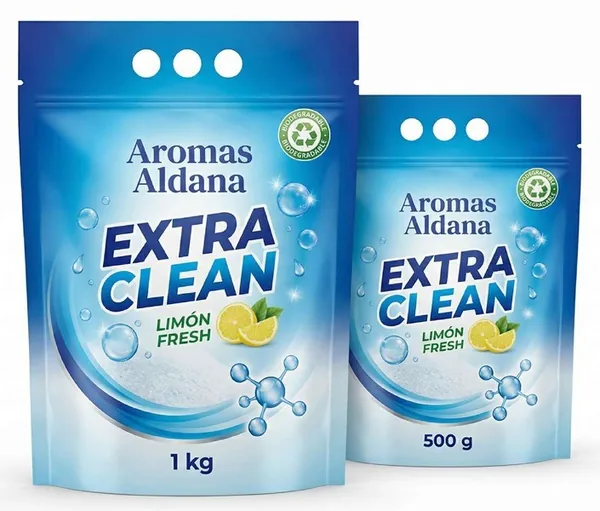 Detergente Aromas Aldana Extra Clean Limón (500 g y 1 kg)